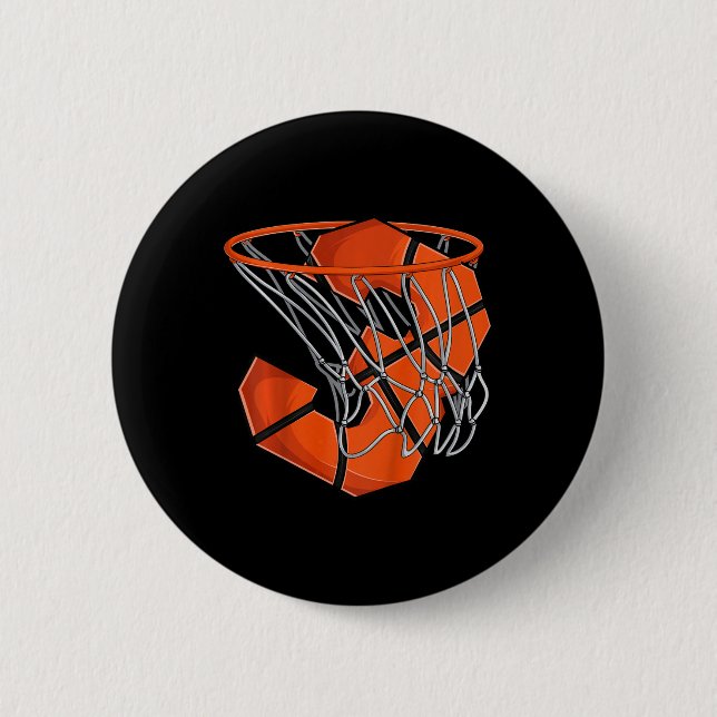 Barn 3:e födelsedag Basketball Kids Knapp (Framsida)