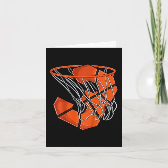 Barn 3:e födelsedag Basketball Kids Kort (Framsida)