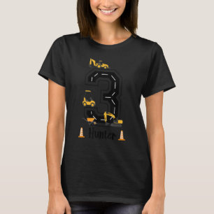 Barn 3:e födelsedag Crane Excavator Lastbil 3 år g T Shirt