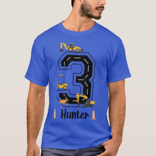 Barn 3:e födelsedag Crane Excavator Lastbil 3 år g T Shirt