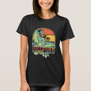 Barn 3:e födelsedag Dinosaur 3 år gammal pojke Fan T Shirt