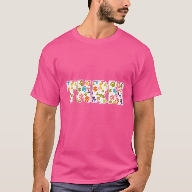 Barn 3:e födelsedag Flickor Skriv ut Hundar T Shirt (Framsida)