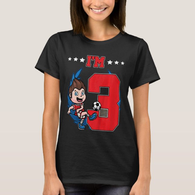 Barn 3:e födelsedag Fotbollsbarn T Shirt (Framsida)