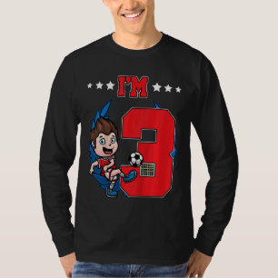 Barn 3:e födelsedag Fotbollsbarn T Shirt