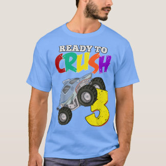 Barn 3:e födelsedag Monster Lastbil 3 år gammal Ra T Shirt