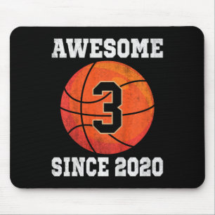 Barn 3:e födelsedagen Basketball Älskare 3 år gamm Musmatta