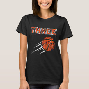 Barn 3:e födelsedagen Basketball Party Jersey 3 år T Shirt
