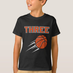 Barn 3:e födelsedagen Basketball Party Jersey 3 år T Shirt