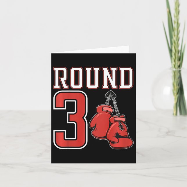 Barn 3:e födelsedagen Boxing Boy 3-åring Kort (Framsida)