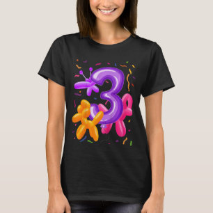 Barn 3:e födelsedagstidningen Ballon Djuren - Ämne T Shirt