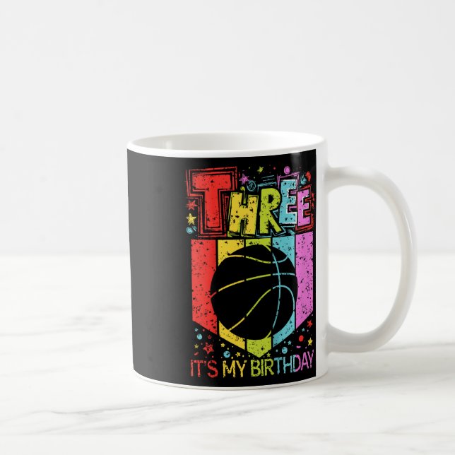 Barn 3:e födelsedagstjejen 3 års gammal Sketll Kaffemugg (Höger)
