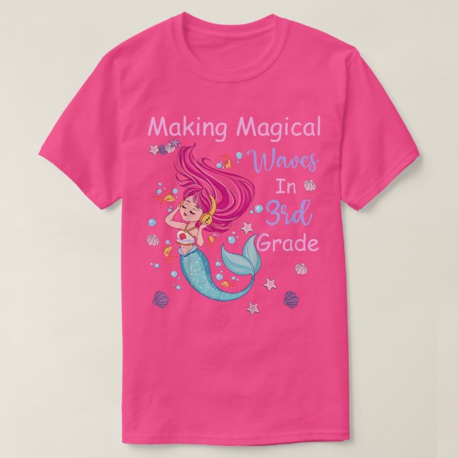 Barn 3:e Klass-Sjöjungfrun Skapar Magic Vågar Kids T Shirt (Design framsida)