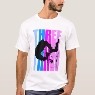 Barn 3 Retro Black Girls 3:e födelsedag Peekaboo A T Shirt