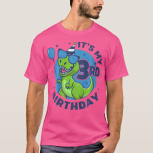Barn 3Rd Birthday Kids Dinosaur 3 år gammal Dino t Shirt