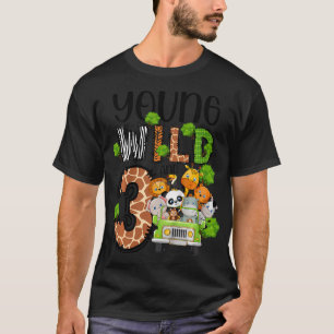 Barn 3Rd Birthday Småbarn Young Vild 3 år T Shirt