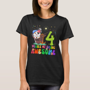 Barn 4 år gamla Tonåringar 4e födelsedagen Girl Fa T Shirt