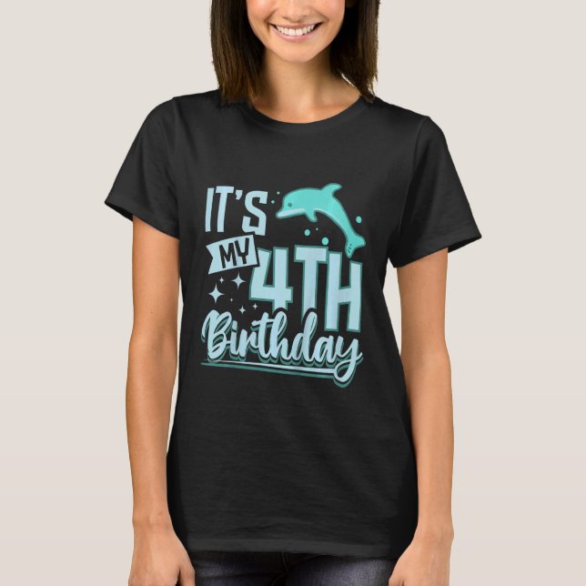 Barn 4 år gammal Det är min 4e födelsedagen T Shirt (Framsida)