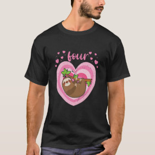 Barn 4 år Gammal kute Sjunde födelsedag 4 dagar T Shirt