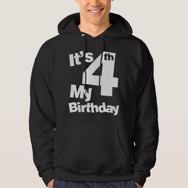 Barn 4-års födelsedag . Det är min 4-års födelseda Hoodie (Framsida)