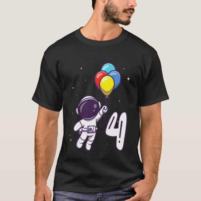 Barn 4 års Födelsedagsfest för akstronaut O T Shirt (Framsida)