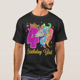 Barn 4 års gamla gåvor barn Tonåring 4e födelsedag T Shirt
