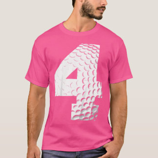 Barn 4:e födelsedag pojke golfspelare golf 4 år ga t shirt