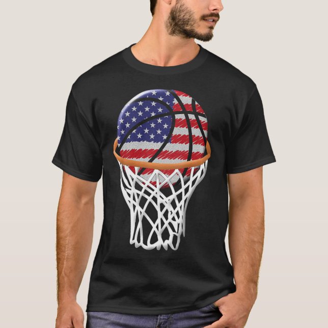 Barn 4:e juli Bysketbyll USA flagga Kids Youth Bo T Shirt (Framsida)