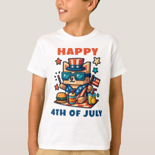 Barn 4:e juli Minecraft T Shirt