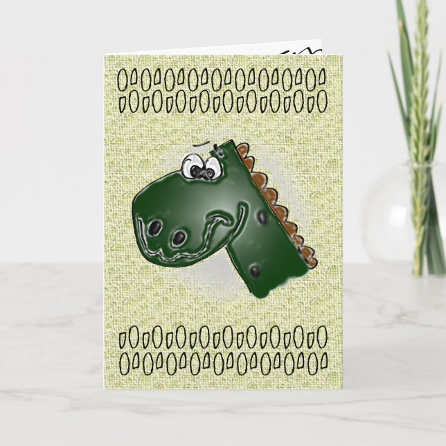 Barn 4e födelsedagen 3D Dinosaur Kort (Framsida)