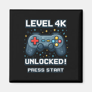 Barn 4k Pojkar Ck Till Skolan Retro Gamer 4k Obloc Magnet