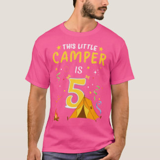 Barn 5 år gamla Camper Kids 5:e födelsedagskampanj T Shirt