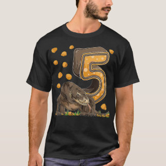 Barn 5 år gamla Komodo dragon Reptil 5:e födelseda T Shirt