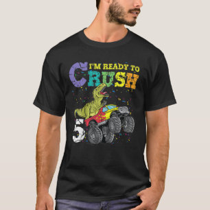 Barn 5 år gammal 5:e födelsedagen Dinosaur Trex Bo T Shirt