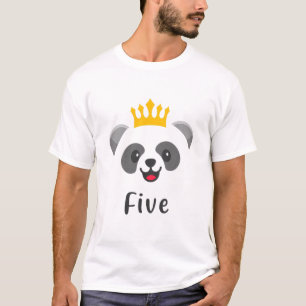Barn 5 år gammal 5:e födelsedagen Panda Unicorn G T Shirt