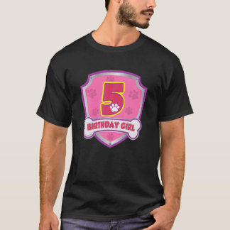 Barn 5 år gammal 5:e födelsedagspatrullen Party Bo T Shirt