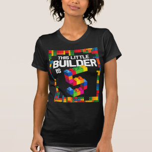 Barn 5 år gammal Byggnad blockerar födelsedagskors T Shirt