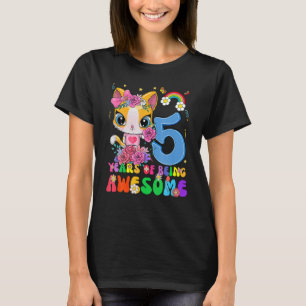 Barn 5 år gammal Eens 5 H Birthday Girl Fantastisk T Shirt