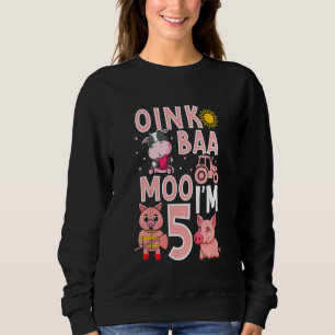 Barn 5 år gammal flicka Boskap Cute 5:e födelsedag T Shirt