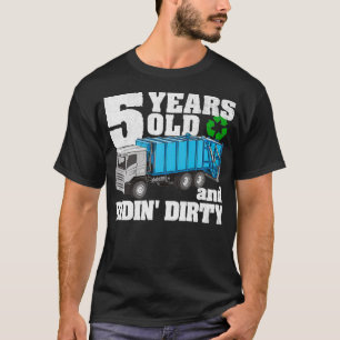 Barn 5 år gammal Födelsedagsfest i Sopor Lastbil T Shirt