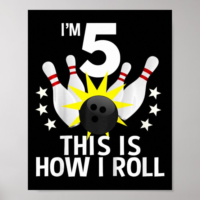 Barn 5 år gammal Födelsedagsfest Poster (Framsidan)