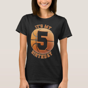 Barn 5 år gammal födelsedagskorg 5:e födseln t shirt