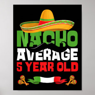 Barn 5 år gammal mexikansk fiesta 5-års födelsedag poster