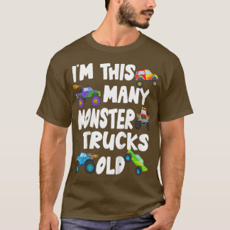 Barn 5 år gammal monster Lastbil Födelsedagsfest - T Shirt