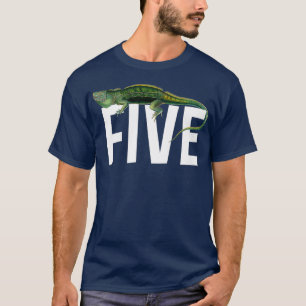 Barn 5 år gammal ödla 5:e födelsedag Reptilgåv T Shirt