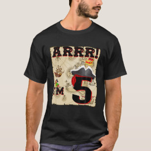 Barn 5 år gammal Pirat-födelsedag ARR Pirater Trea T Shirt