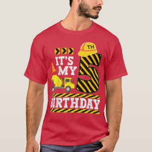 Barn 5 år gammal pojke Det är min femte födelsedag T Shirt