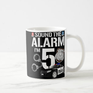 Barn 5 år gammal polis födelsedag Cop Car 5 t Kaffemugg