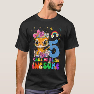 Barn 5 år gammal Tonåringar Boys Girls Cute Tiger T Shirt