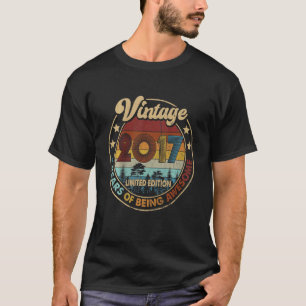 Barn 5 år gammal Vintage 2017 5:e födelsedagen T Shirt