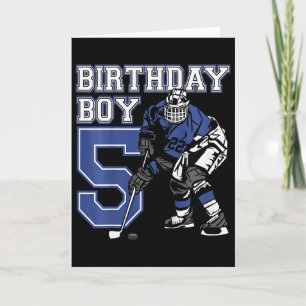 Barn 5 år ishockeytematiserad födelsedagsfest 5 kort